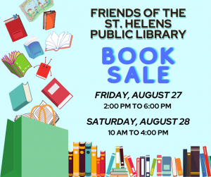 Book sale Friday and Saturday August 27 and 28, 2021